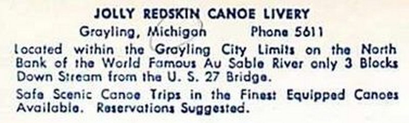 Jolly Redskin Canoe Livery - Vintage Postcard (newer photo)